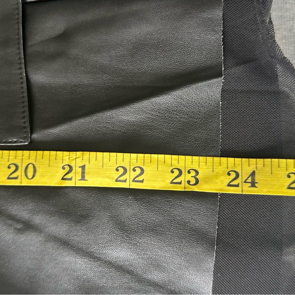 Chico’s faux leather black jacket size 2- 12/14 - Picture 6 of 6